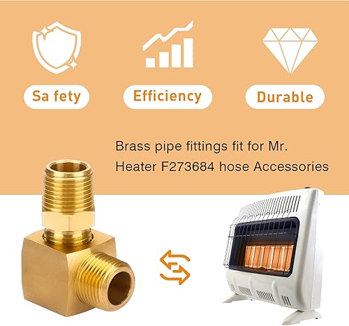 Miniatura 4 de Tubo de latón de 90 grados Barstock Street Elbow 38 "NPT Macho Tubo x 38" NPT Hembra Tubo Hembra Half-Union 38" Flare x 38" Tubo Macho para Mr.