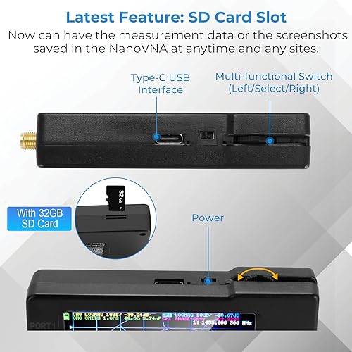 Miniatura 4 de Actualizado Analizador de red vectorial AURSINC NanoVNA-H 10KHz -1.5GHz Última versión 3.6 de HW  Analizador de antena HF VHF UHF Radio jamón con