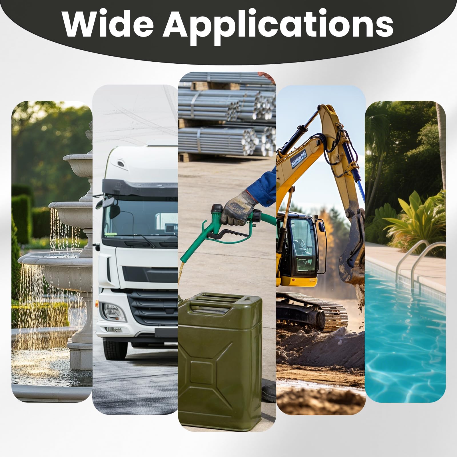 Pompa di travaso Diesel 12V, con Tubo da 5 m, Portata 30 LPM, Pompa per Olio e Acqua, Pompa Carburante con Filtro di precisione Anti-intasamento, per Il trasferimento di Diesel, Cherosene e Acqua