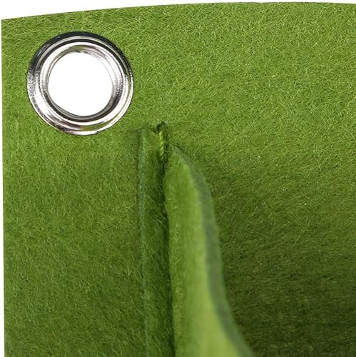 Miniatura 5 de Fdit 16 bolsillos verticales verdes colgantes de pared al aire libre jardín cultivar plantas bolsas maceta contenedor accesorios
