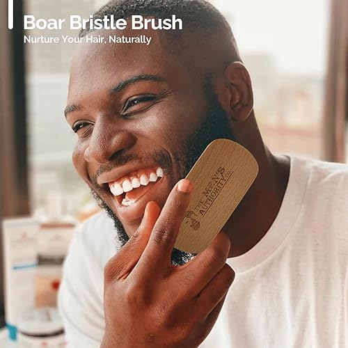 Miniatura 6 de M. A. C. Kit de aseo para barba para hombres, incluye cepillo de jabalí, tijeras de recorte, peine para barba y navaja de afeitar y cuchillas de