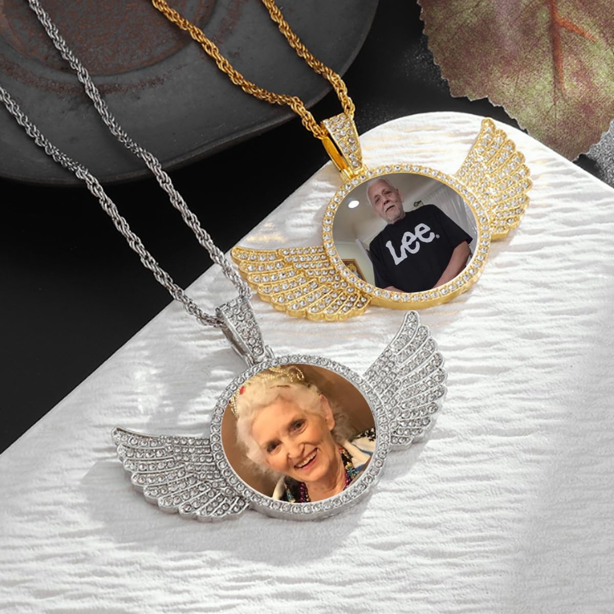 Personalized Photo Pendant Gifts for Women Men Custom Necklace Picture Necklace Memory Pendant with Chain Gift for Her