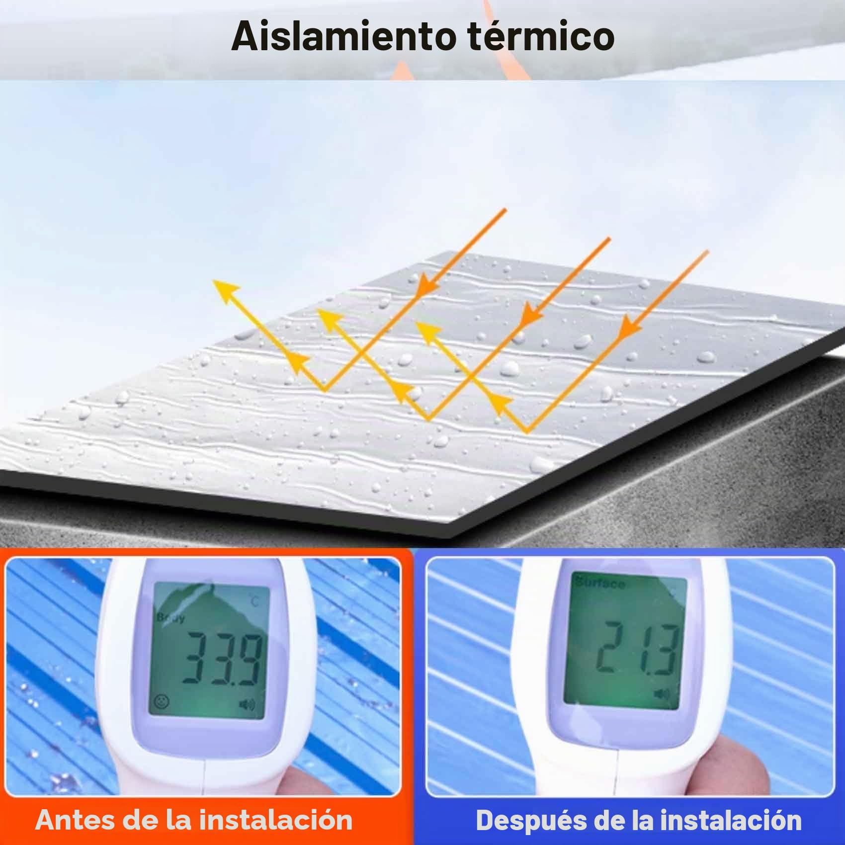 Tela Asfáltica Autoadhesiva Tejado, Cinta de Aluminio Impermeable, Rollo Bituminoso Reparación Adhesiva para Terraza Techos Goteras Grietas(20x300cm)