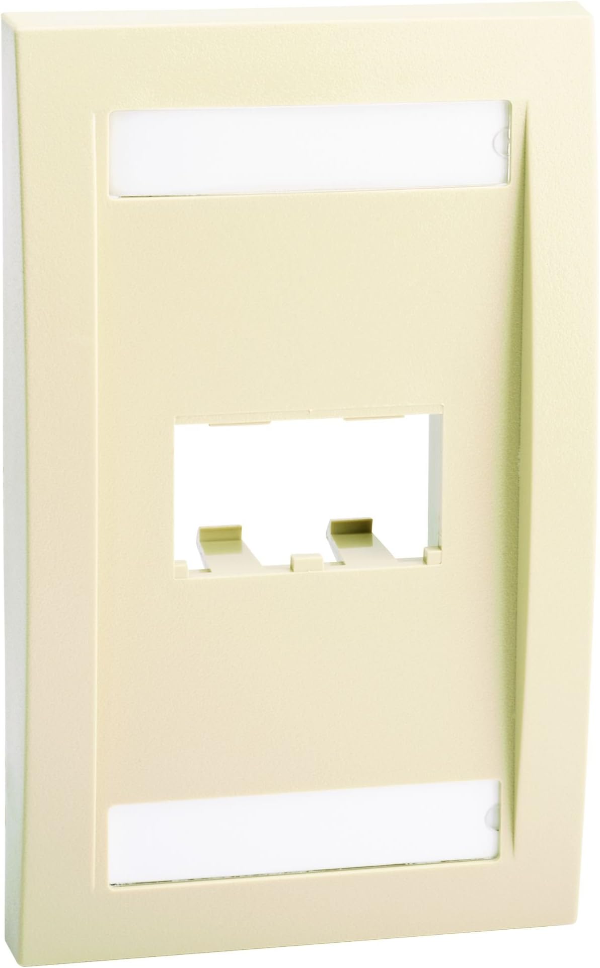 Wall Plate,Single Gang,2 Ports,Ivory CFPE2EIY - 1 Each