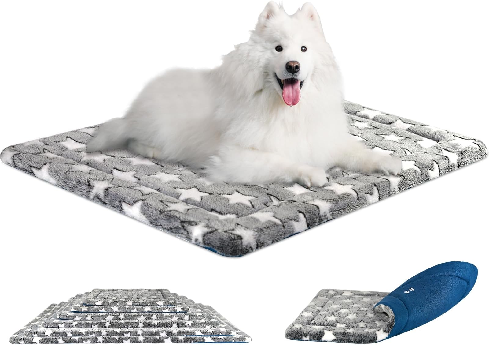 KROSER Dog Bed Mat Reversible Cool & Warm 106x71cm Dog Crate Mat
