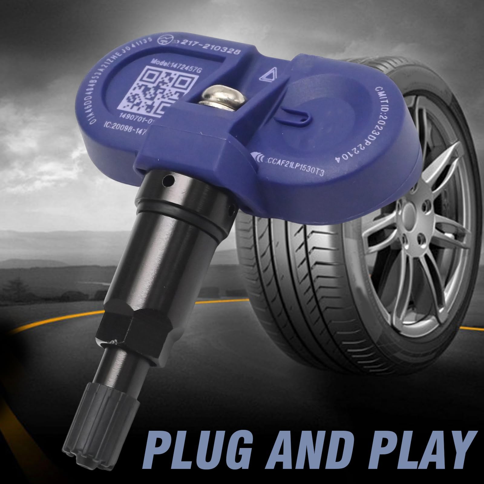 Tesla TPMS Sensor Sistema di monitoraggio della pressione dei pneumatici, ricambio per modello S, 3, X, Y, Bluetooth abilitato per modelli 2021-2023, sostituisce 1490701-01-B 1490701-01-C