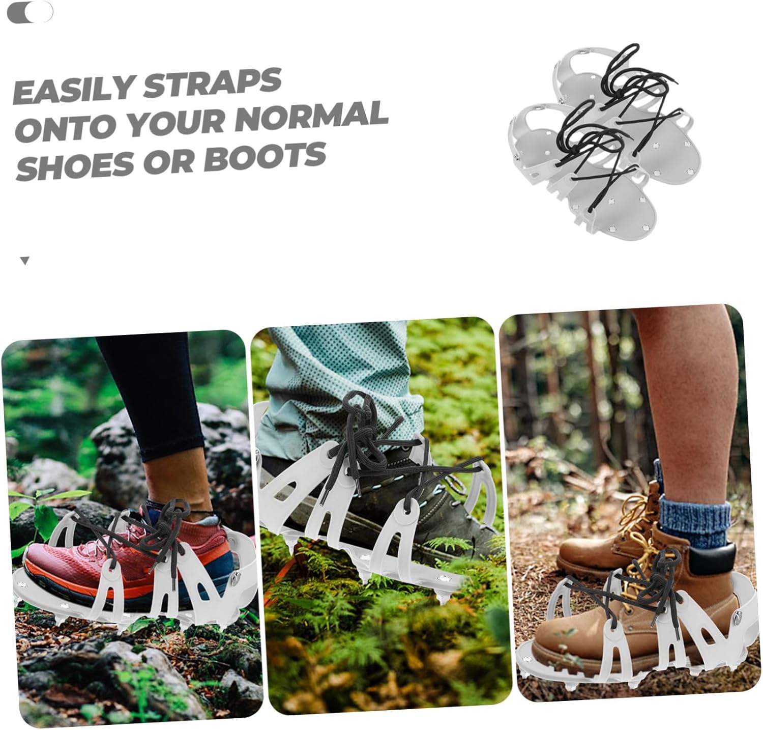 Totority Gardening Shoes Spikes Lawn Aerator Sandals for Aeration Shoes for Grass