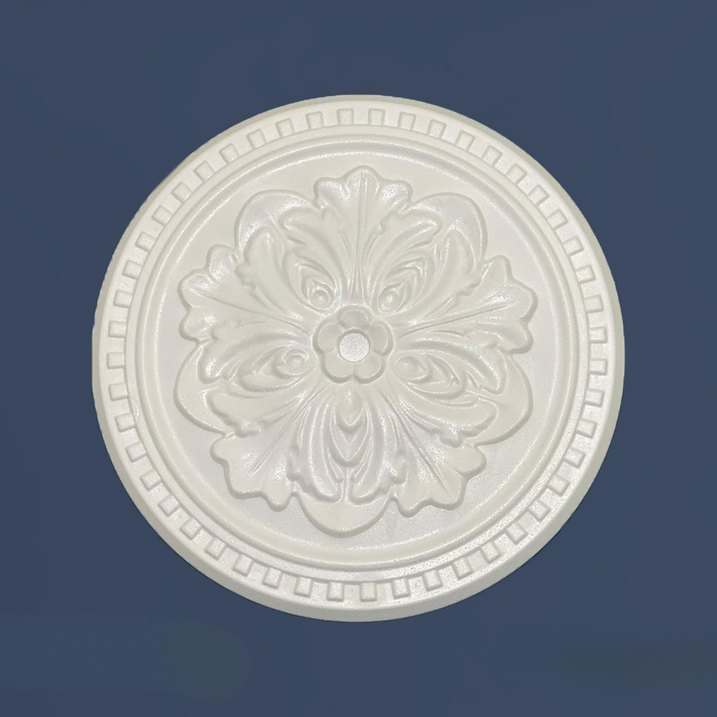 WOLDECOR Elegant Polystyrene Ceiling Rose, Lightweight Coving for Ceilings, Decorative Ceiling Medallion Moulding, Easy to Install Ceiling Decoration for Home & Living Room (Folio 39.6 cm)