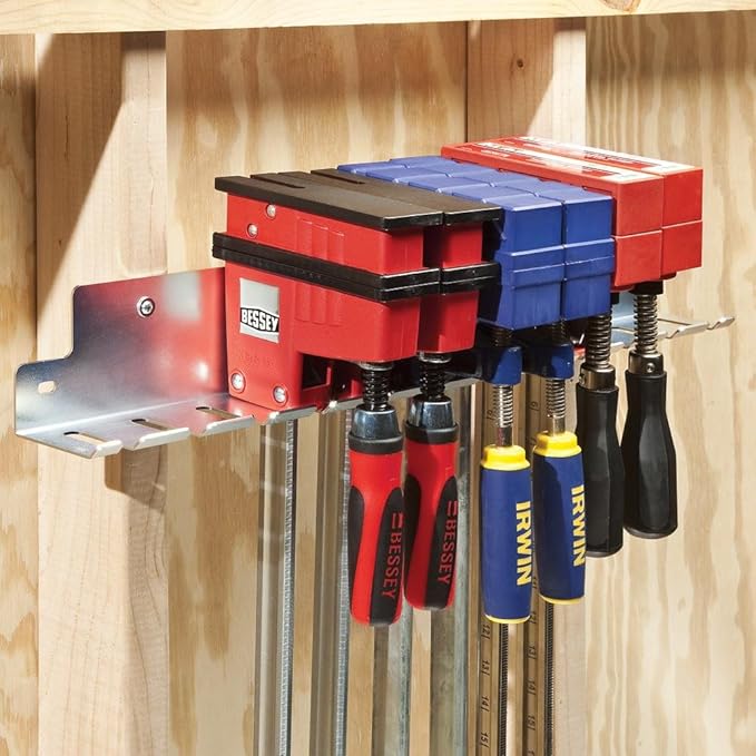 Rockler 24” Parallel Clamp Rack Helps to Store Heavy Duty Clamps