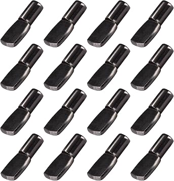 SDTWZW 5mm Shelf Pins, Cabinet Shelf Support Pegs, Black Nickel, 60 Pcs