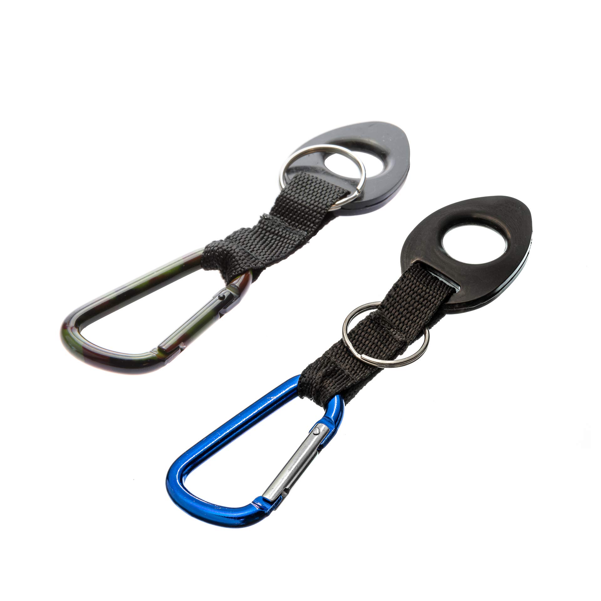 SE Assorted Color Bottle Holders with Carabiners and Split Key Rings (2-Pack) - OD-WBH7-2