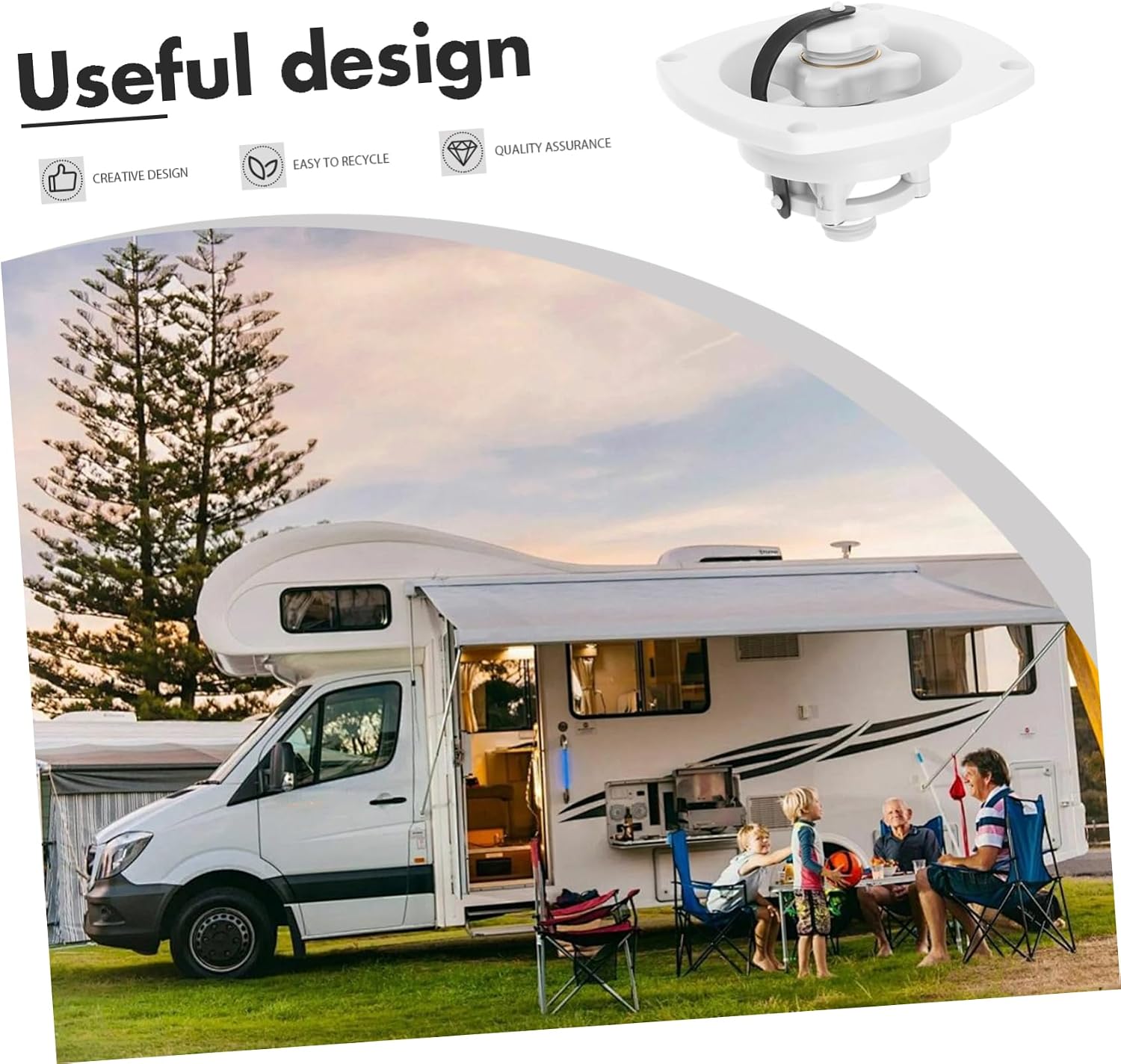 Ciieeo Water Inlet Filler Cap Replacement for Rv and Durable Material Easy Installation Elegant Design for Trailers and Yachts Rv Water Inlet Accessories