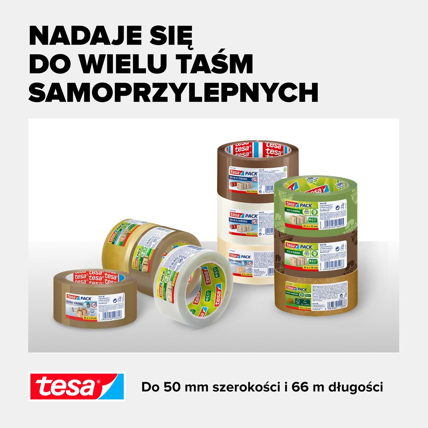 tesa klasyczny dozownik ręczny, uniwersalny dozownik taśmowy do odwijania taśm samoprzylepnych, solidny metalowy uchwyt, do taśm o szerokości do 50 mm, czerwony i czarny