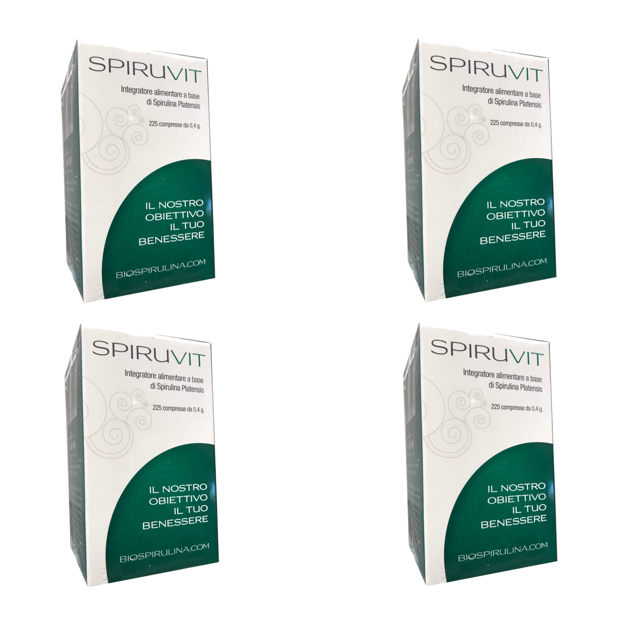 Biospirulina SPIRUVIT Spirulina 225 compresse | 4 confezioni
