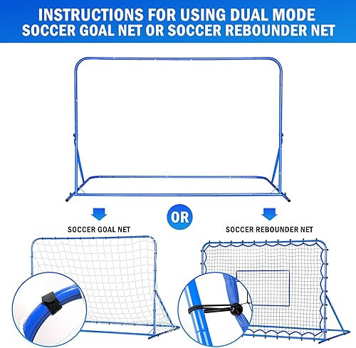 Miniatura 2 de Soccer Rebounder Net, Quick-Switch Angle Soccer Training for Control, Passing Practice, Easy Setup Soccer Goal Rebounder Gifts Aids & Equipment for