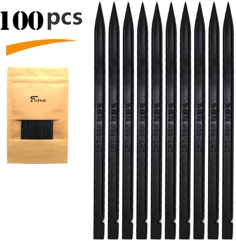 100 Pieces 5.91 Inches Professional Nylon Spudgers Open Pry Bar for Repairing Laptop iPhone iPad Smartphone PC Black Stick Prying Tools