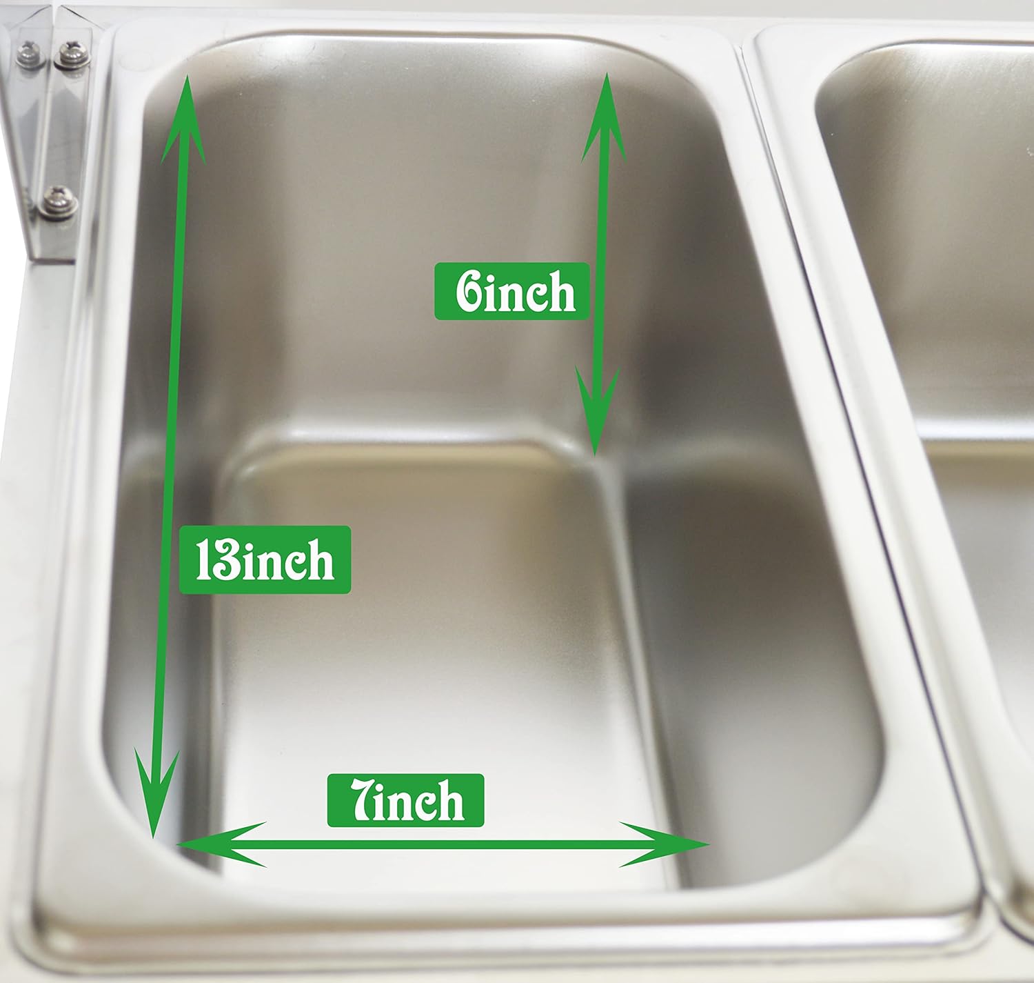 TECHTONGDA Food Soup Warmer Stove Bain Marie Commercial Canteen Buffet Steam Heater 12x5.5x6inch Pan with Glass Shield 6 Pan