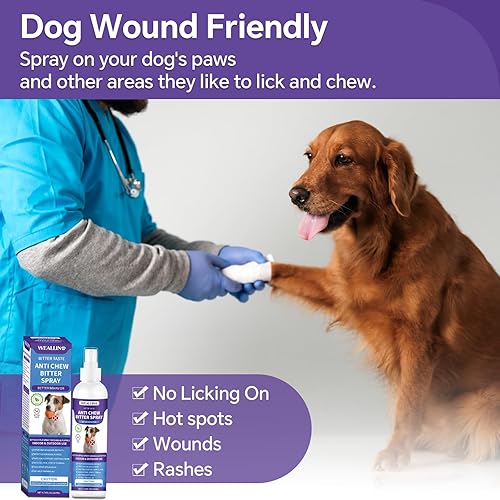 Miniatura 5 de Spray antimasticable para perros, 6.76 onzas líquidas, espray de manzana amarga para perros, aerosol disuasorio para perros, detiene la masticación