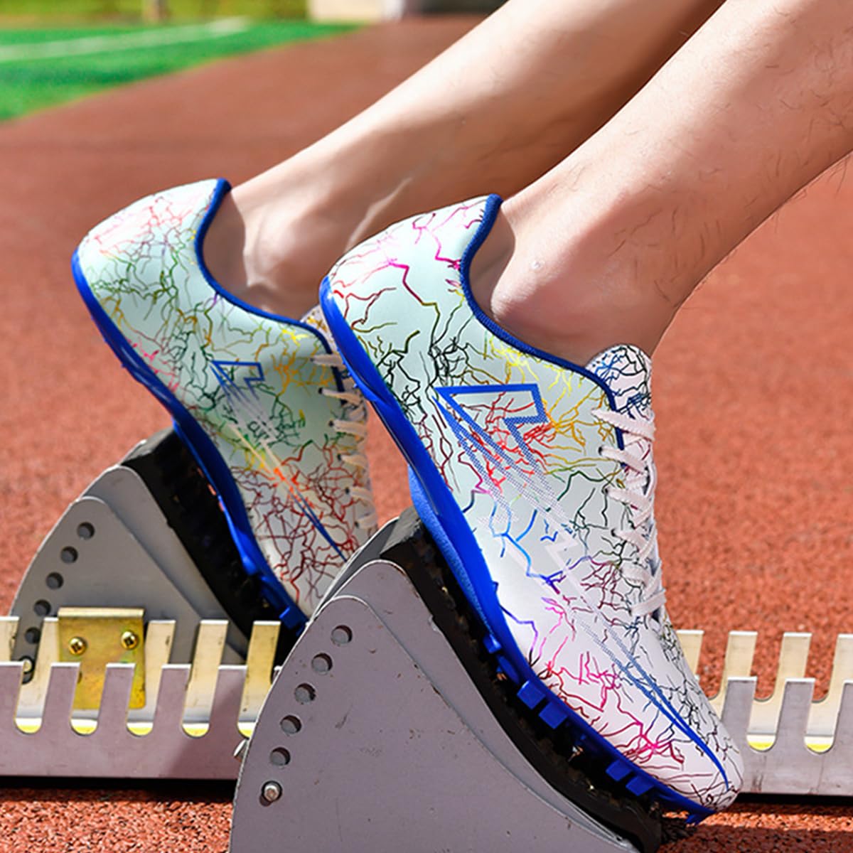 Zapatillas De Atletismo con Clavos para Hombres Y Mujeres con 8 Clavos para Carreras De Velocidad Saltos Y Niños Y Niñas
