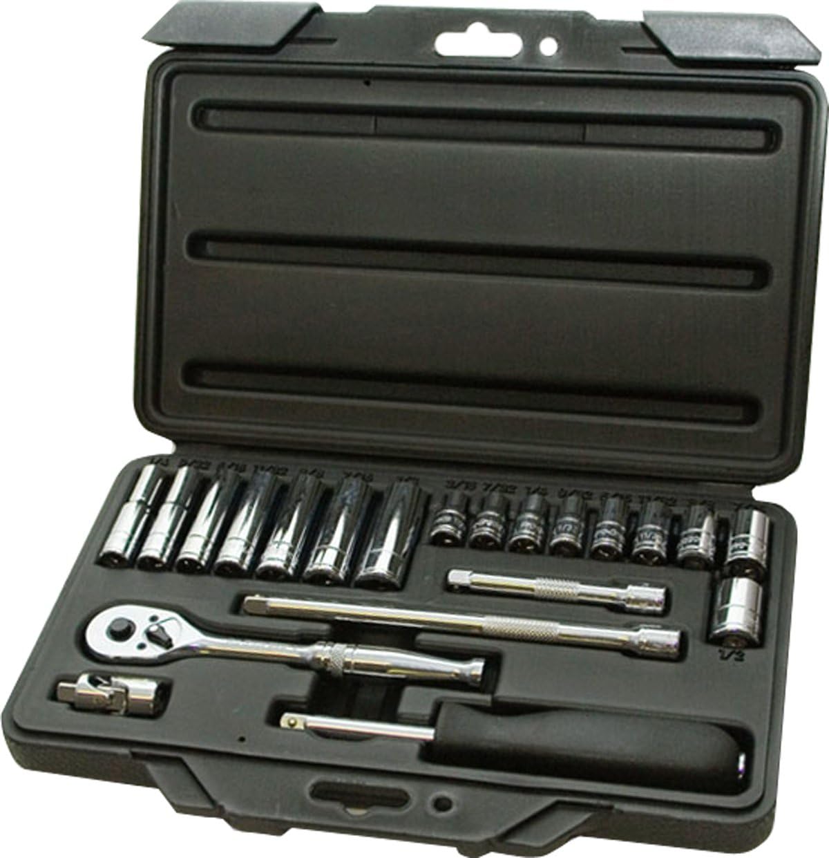 Pro-Grade Tools 18 PC. 3/8" DR. SAE SOCKET SET IN CASE,19307