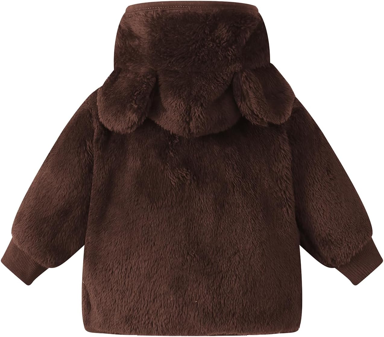 Baby Girl Winter Warm Hoodie Fleece Jacket Toddler Boy Windproof Sherpa Outerwear Infant Fuzzy Sweater Coat