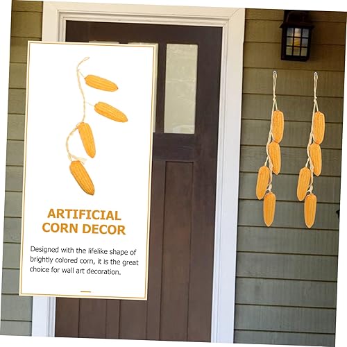 Miniatura 6 de Cabilock 3 piezas de cuerda de maíz artificial falsa mazorca de maíz brote de arroz decorativo para colgar verduras ornamento cosecha festival