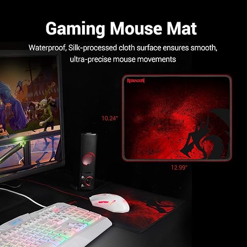 Miniatura 7 de Redragon S101 Teclado y mouse para juegos con retroiluminación RGB con cable, alfombrilla de mouse para juegos, combo de auriculares para juegos