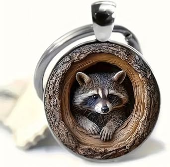 Raccoon Key Ring Animal Keyring Pendant Decoration