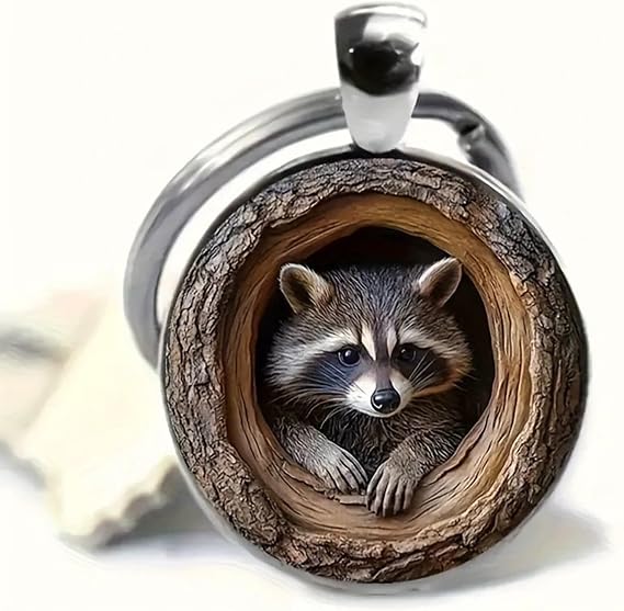Raccoon Key Ring Animal Keyring Pendant Decoration