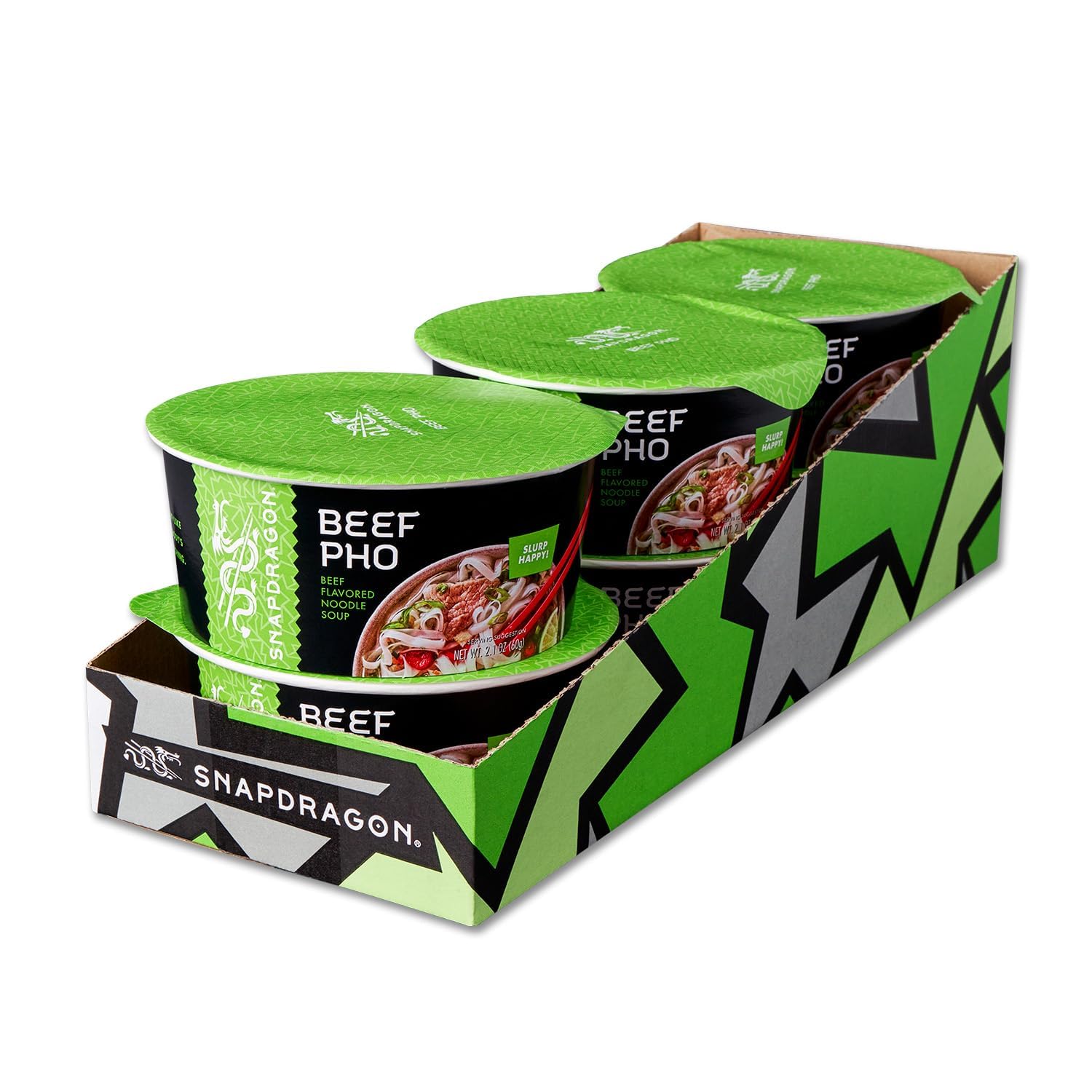 Snapdragon Beef Pho, Beef Flavored Noodle Soup Bowl, 2.1 Ounce (Pack of 6)