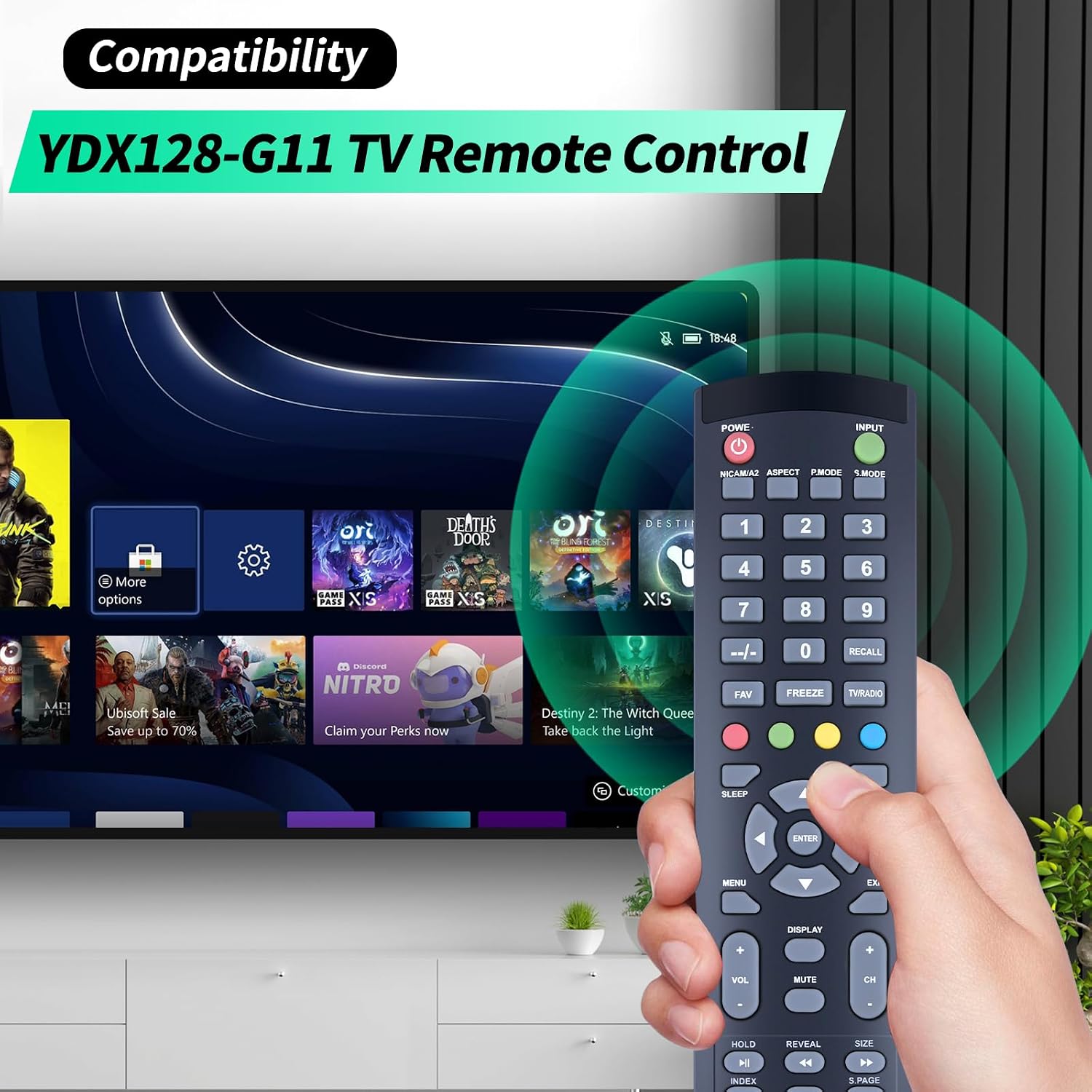 New YDX128-G11 Replace Remote Control for Kogan TV KALED48XXXZB KALED48XXXZA KALED55XXXZD image 2