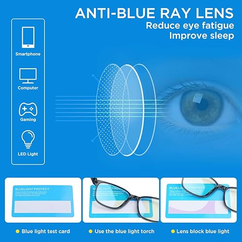 Miniatura 4 de KDDOU Paquete de 2 lentes de bloqueo de luz azul para niñas y niños de 3 a 12 años, bloqueo de luz azul para niños pequeños