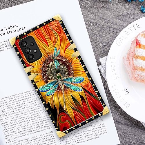 Miniatura 5 de Funda compatible con Samsung Galaxy A53 5G, 4 libélulas en la flor para mujeres y niñas, TPU suave a prueba de golpes, funda protectora para Samsung