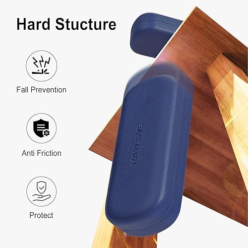 Miniatura 2 de RayLove Estuche rígido para lentes con paño de limpieza, funda protectora de piel sintética para lentes de sol