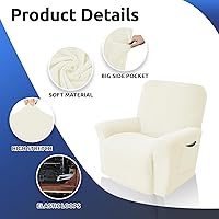 Vista 6 de KEKUOU Fundas para sillón reclinable, fundas para sillón reclinable Lazy Boy, fundas elásticas para sofá, 1 pieza de protector de muebles con parte