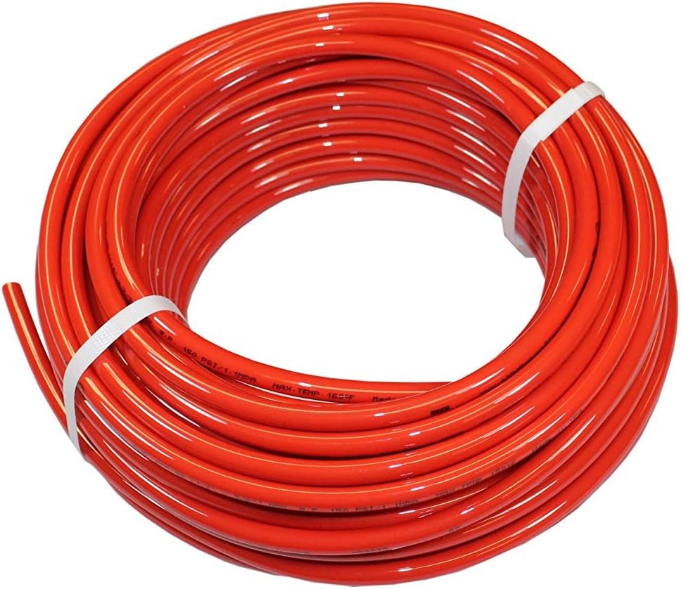 500 Foot 1/4" Red RO Water Filter Tubing Roll 1/4 Inch Hose Pipe