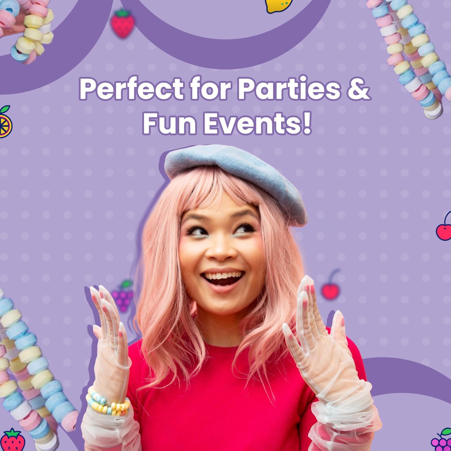 Candy Nelace - Bulk Candy - Gluten & Vegan, Fruit Flavored