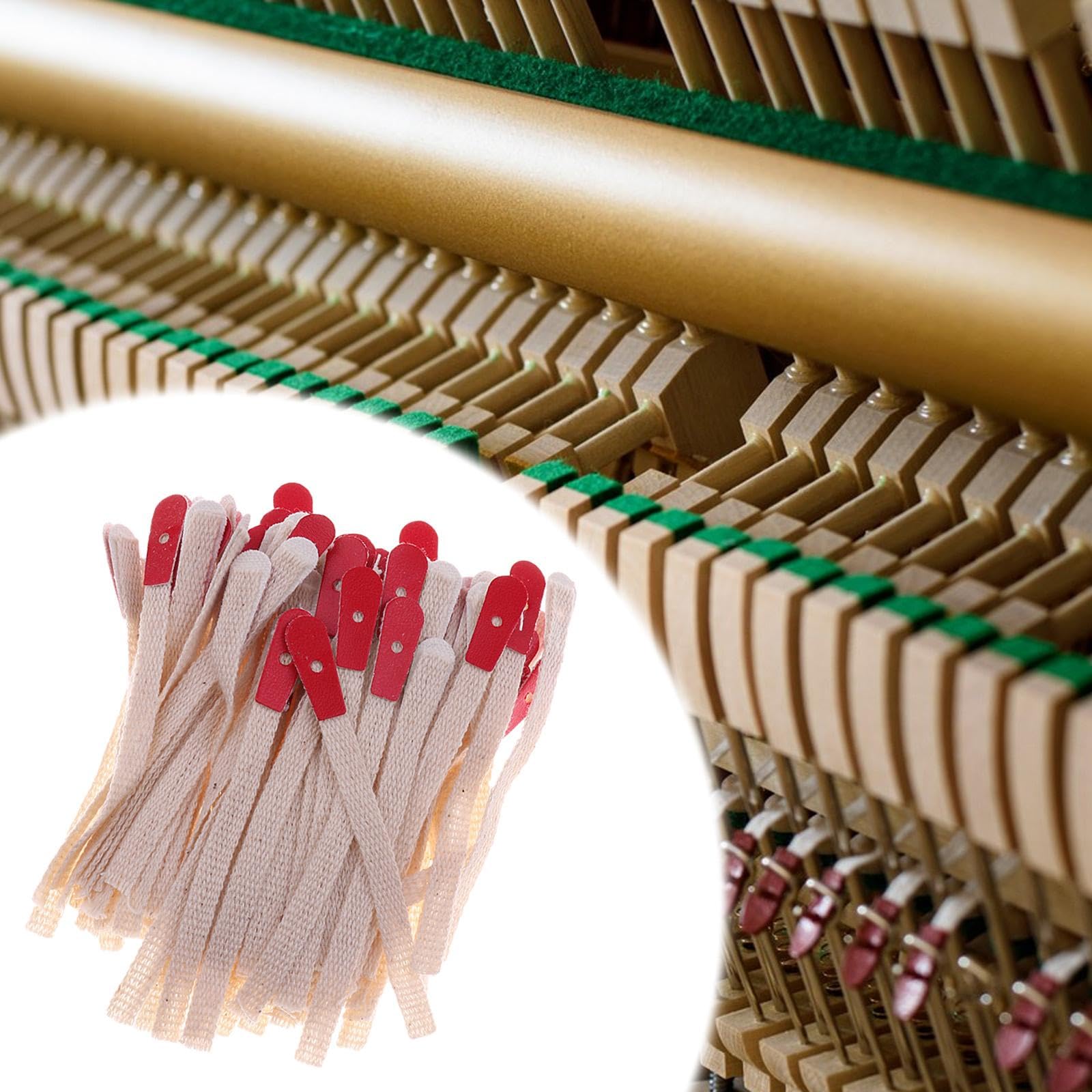 Colcolo Teclado de bridas Widget de cuerda trepadora Accesorios de instrumentos comúnmente utilizados Piano Spring Clip Pianos Tuning Rope para, 50 Piezas