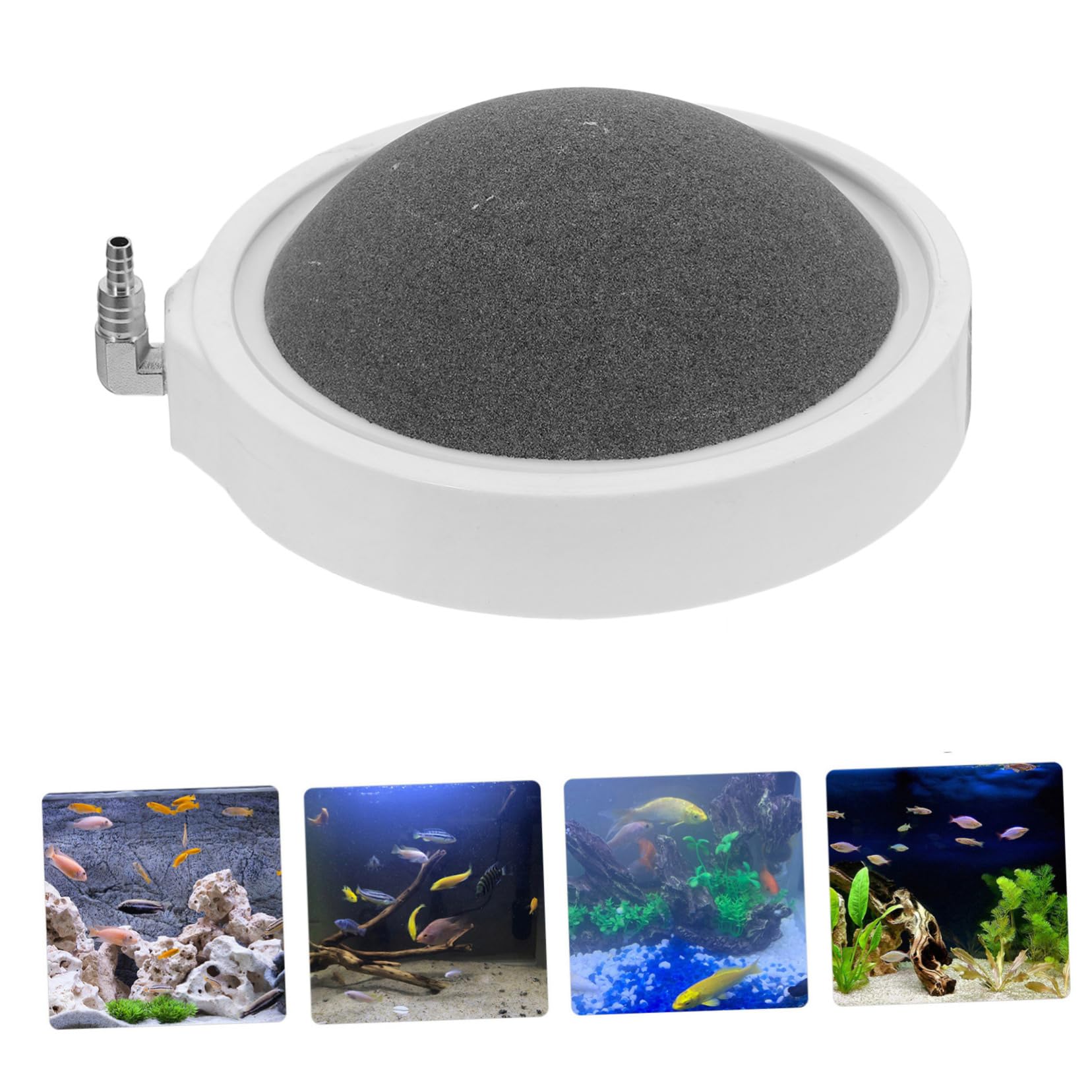 2piezas Disco De Aire para Acuario Piedra Difusora De Burbujas De Piedra De Oxigenación para Acuarios y Tanques De Peces Adecuado para Uso Diario