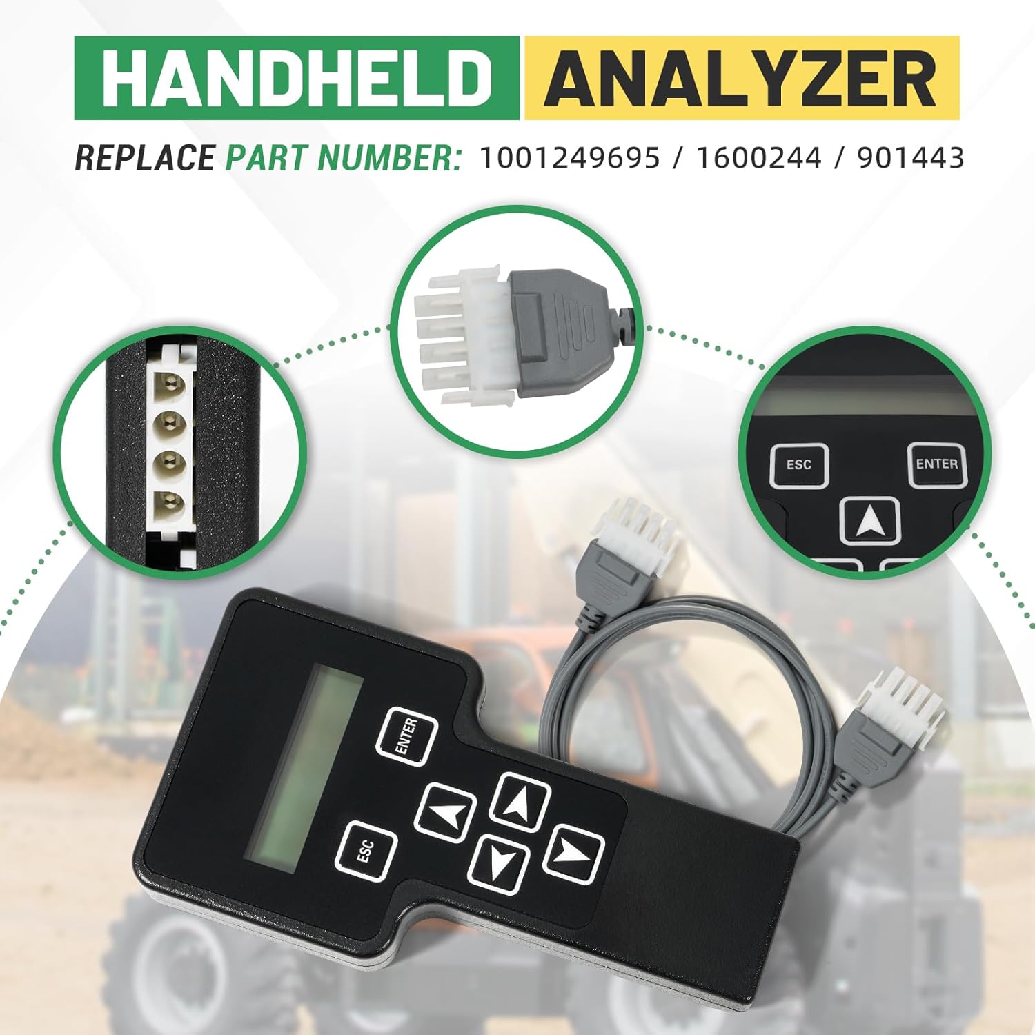 Handheld Analyzer Diagnostic Tool Kit w/Cable Compatible with JLG Scissor Lift and Telescopic/Articulating Boom Lift 600S 340AJ 6RS R6 Program Troubleshoot, Replace 1001249695 1600244 2901443