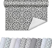 Vista 74 de Con-Tact Brand Grip Prints Shelf Liner, Non-Adhesive Durable Liners, Slip-Resistant Drawer and Cabinet Covering, 18" x 4', Dottie Grey, Pack of 1