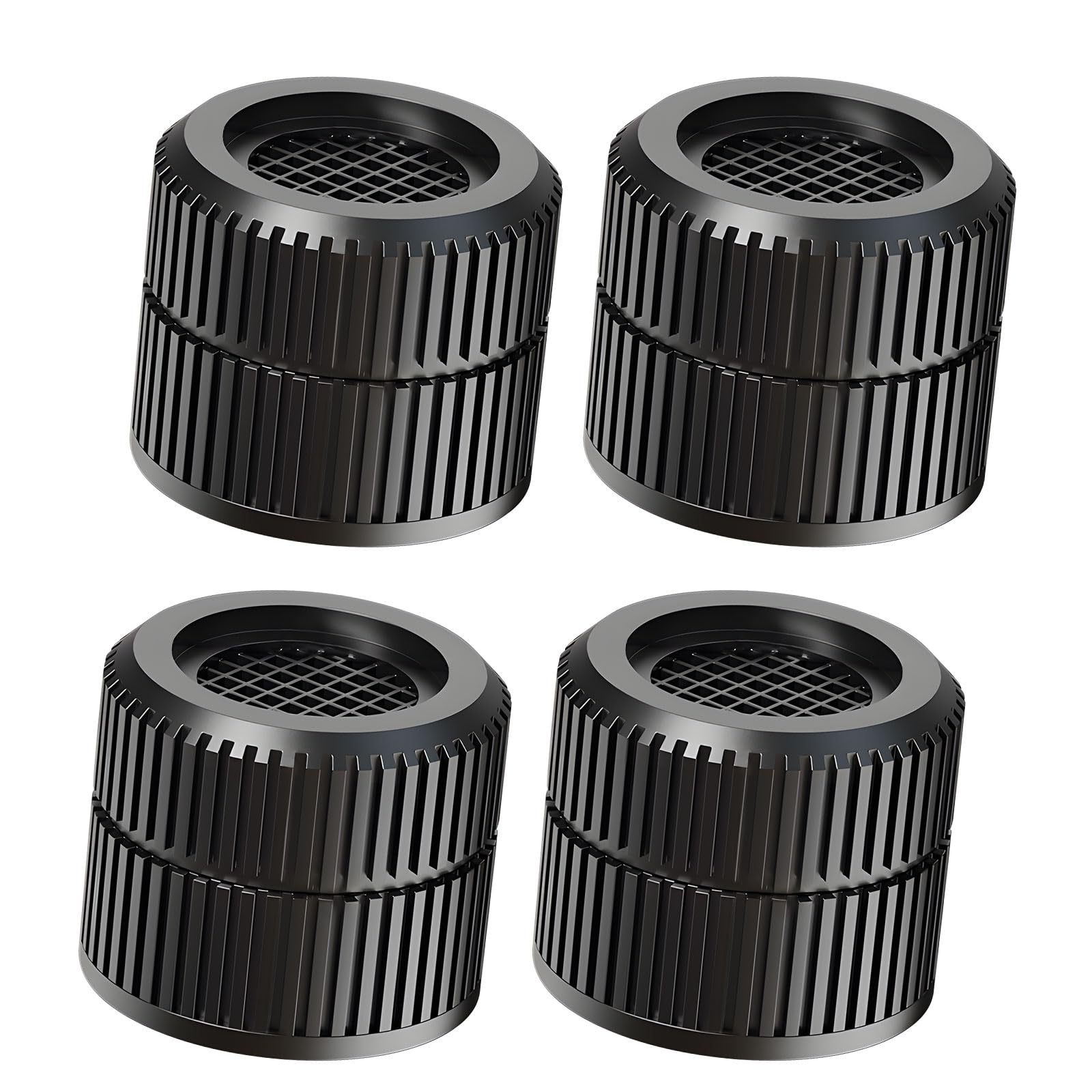 Elnwnnkc Black Of 4 Adjustable Height Anti-Slip Pads For Washer Refrigerator Sofa Stability Strong Table Feet