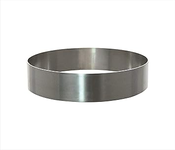 Bakingequipments 8 inch Stainless Steel Cake Sponge and Pizza Base Cutting Ring for Baking in Oven & Convection (Approx 1.5 kg Cake & 8 inch Pizza Base)