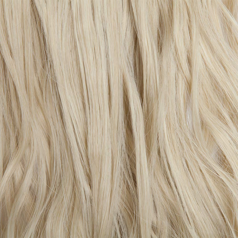 24"(60cm) SEGO Extensiones de Cabello Clip Pelo Sintético Se Ve Natural [Rubio Ceniza a Blanqueador Rubio] 8PCS Rizado Largo (140g) — view 5