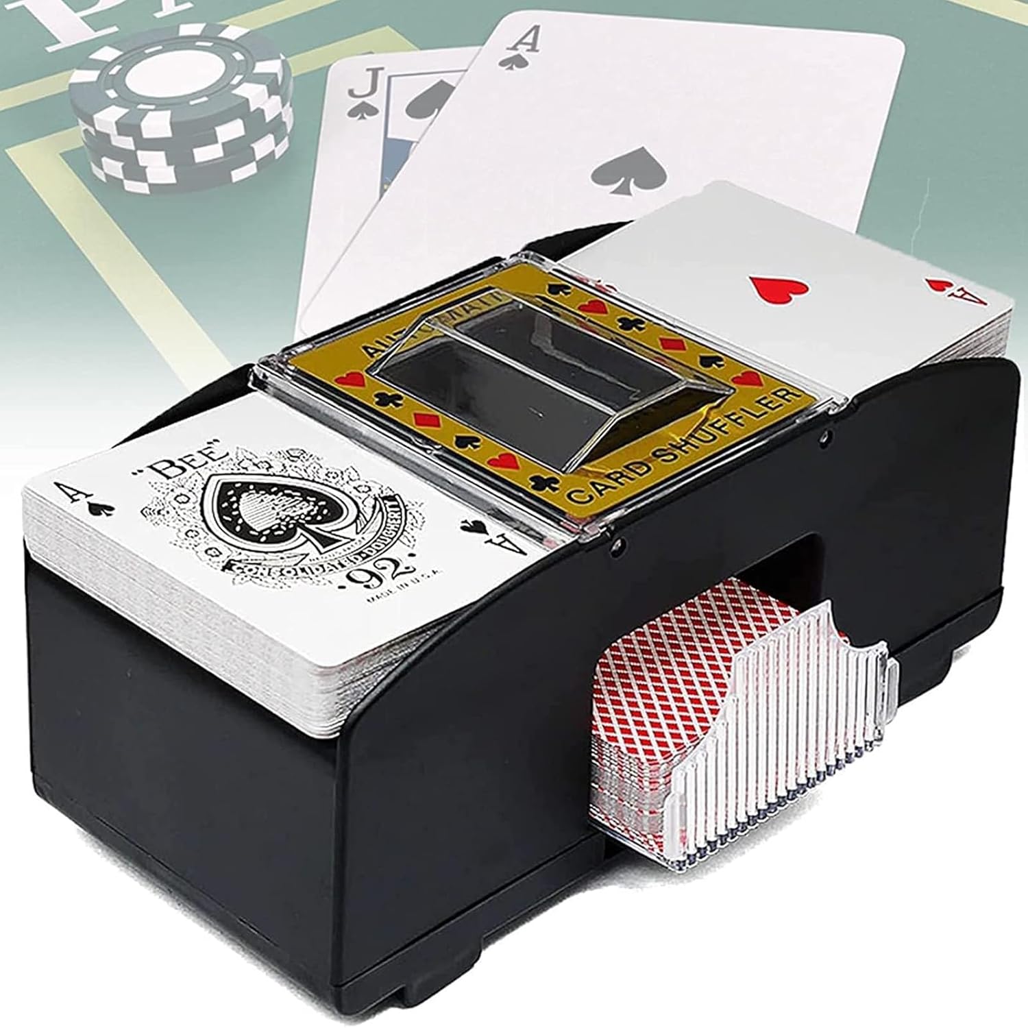 JOSBY 14 Deck Automatic Card Shuffler Machine, Electric Card Dealer, Casino Playing