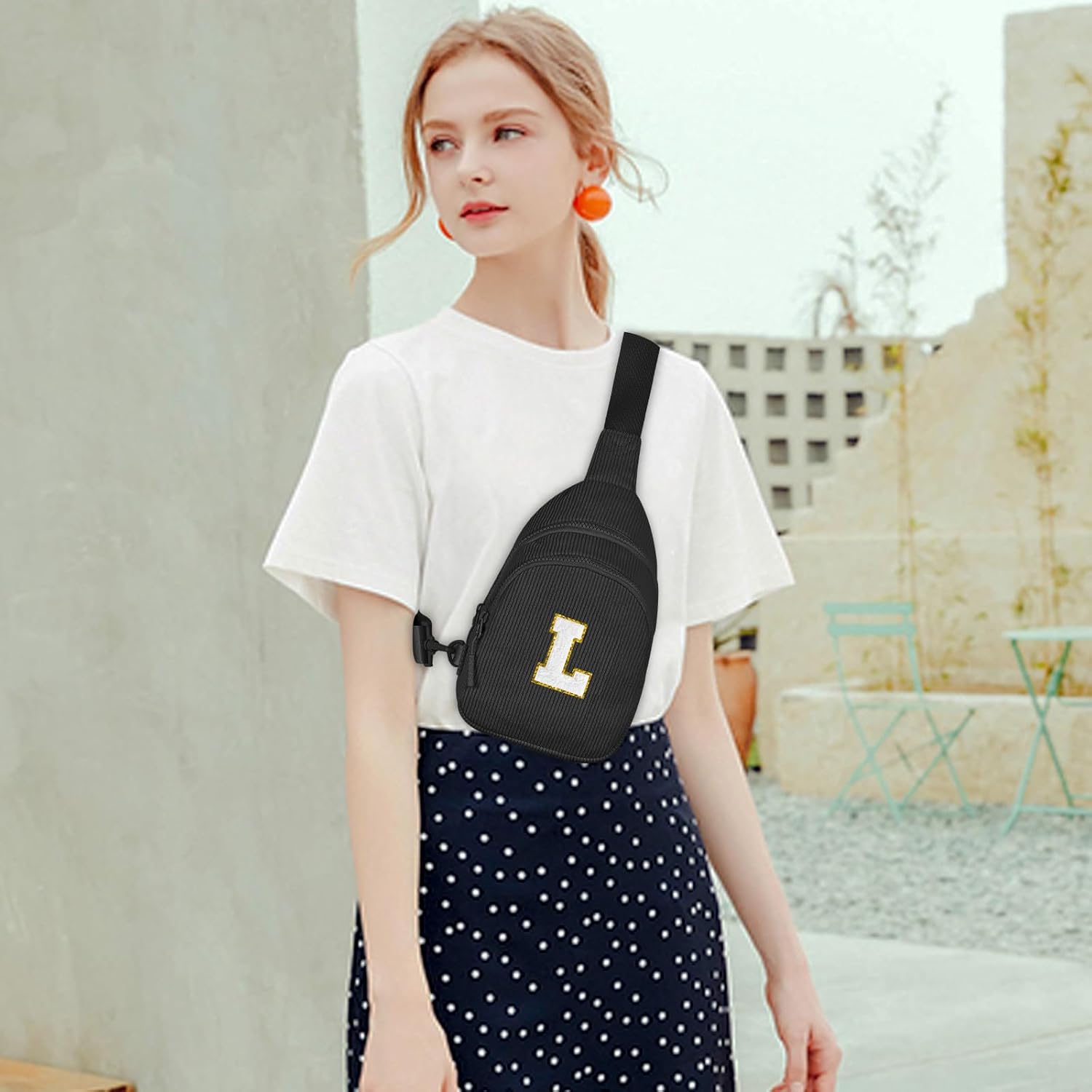 Small Corduroy Sling Bag Initial Crossbody Bag Fanny Pack for Girls Personalized Birthday Gifts for Teen Girls Gifts - Image 2