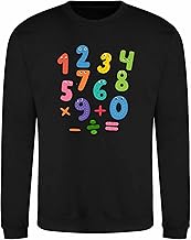 Varsany Maths Sweatshirt for Kids – Fun Number Day Jumper Girls, Number Football Dinosaur Costume, and Educational Number sweatshirt Boys