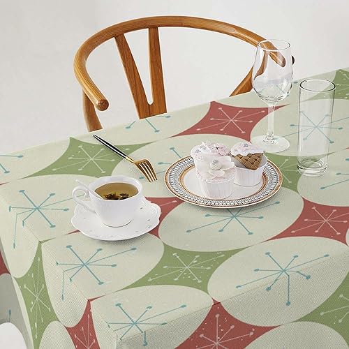 Miniatura 820 de Mantel floral hippie, diseño retro de los años 70, naranja, rosa, azul, floral, bohemio, estampado estético de margaritas, para fiesta, picnic