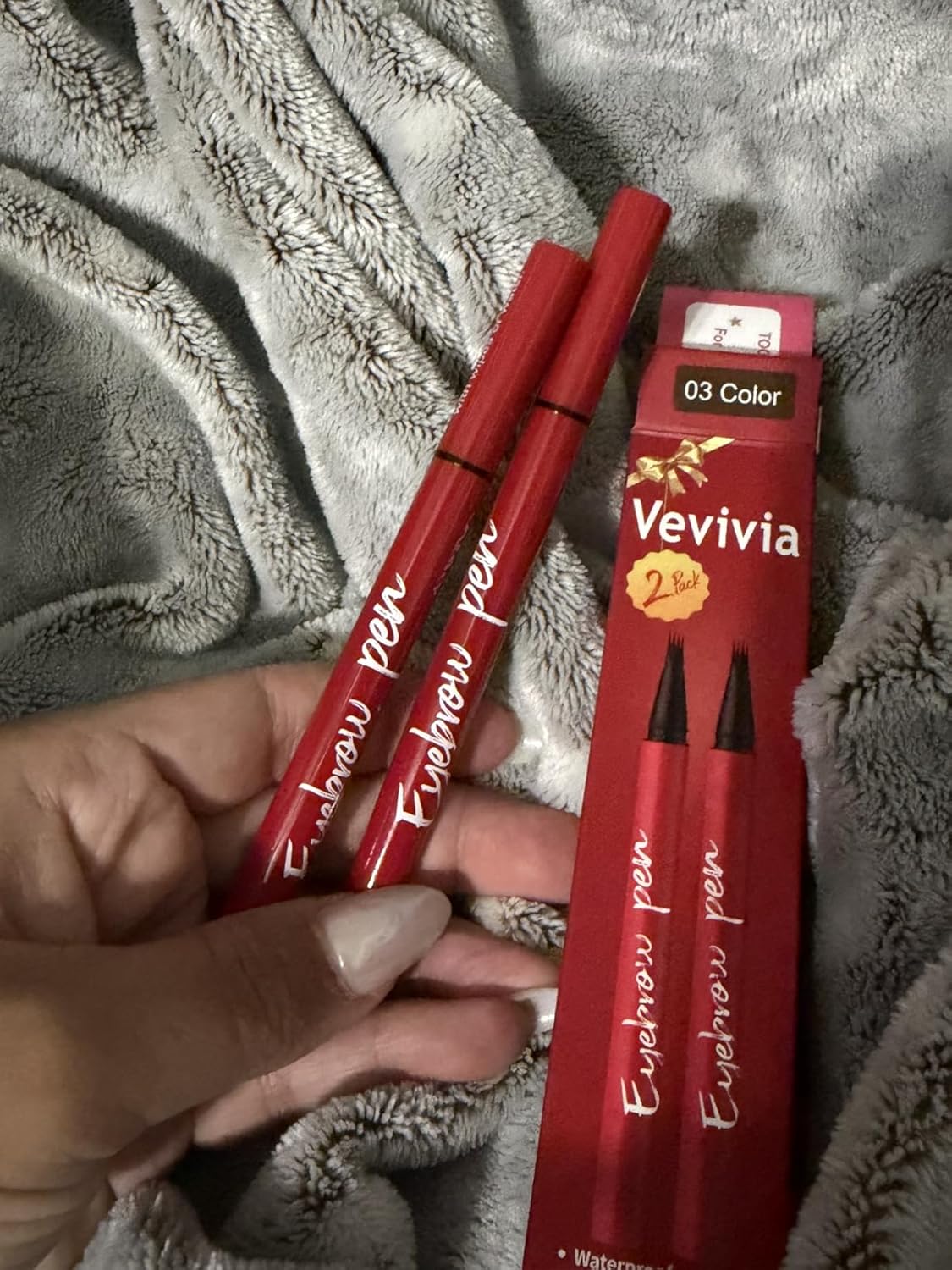 Vevivia Beauty Eyebrow Pencils for Women - Eyebrow Pen 2 Pack, Precise 4-Tip Brow Pencil for Natural-Looking Fuller Brows, Hair-Like Strokes for All Brow Types, Last All-Day Brow Pen, Dark Brown