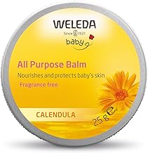 Weleda Multi-Purpose Baby Balm, Protects, Nourishes and Soothes Skin, with Calendula and 100% Natural Ingredients, Perfume Free, Suitable for All Skin Types, 25 g